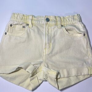 GAP Girls High-rise Girlfriend Shorts, Yellow, Size 8